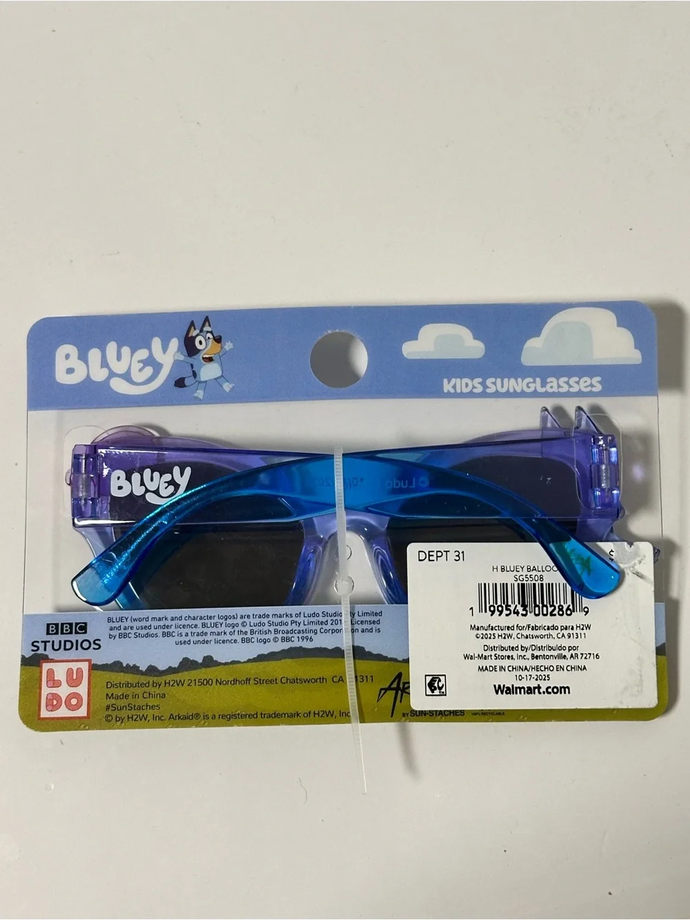 Bluey Kids Sunglasses with Purple-Blue Frame and UV Protection